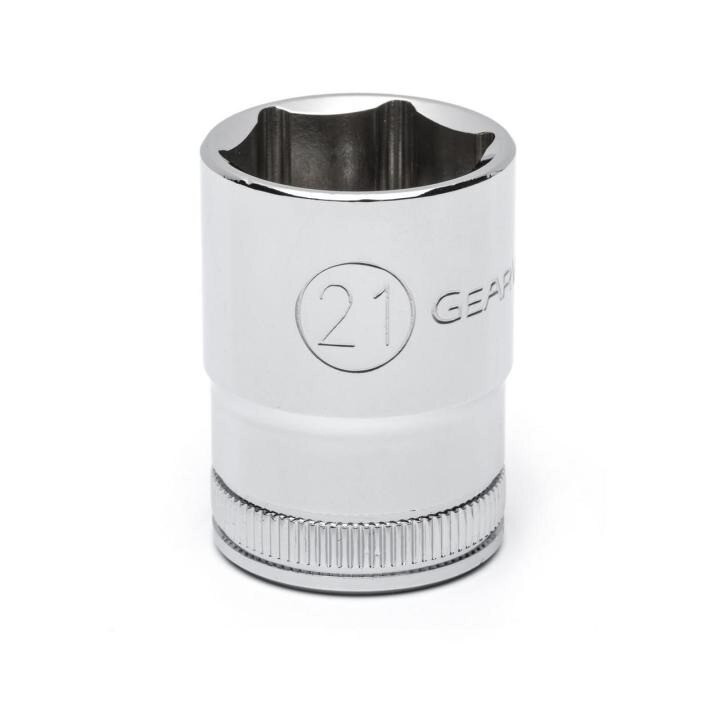 Socket, 1/2 Inch Drive, 6 Point, 21 MM, Full Polish Chrome