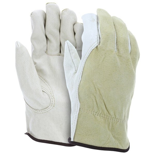Drivers Gloves, Select Grade, Pigskin, Medium, Leather