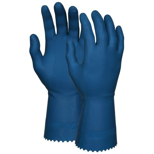 Gloves, Canners, X-Large, Latex, Blue, 12 Inch L