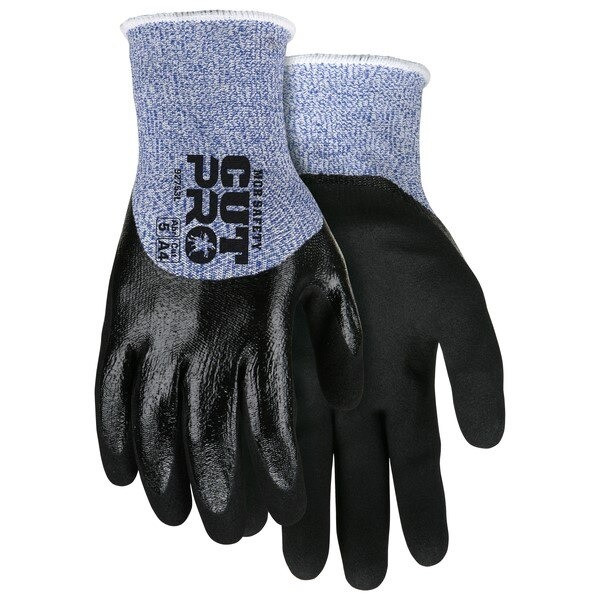 Cut Resistant Gloves, Synthetic/Glass, Medium, Black