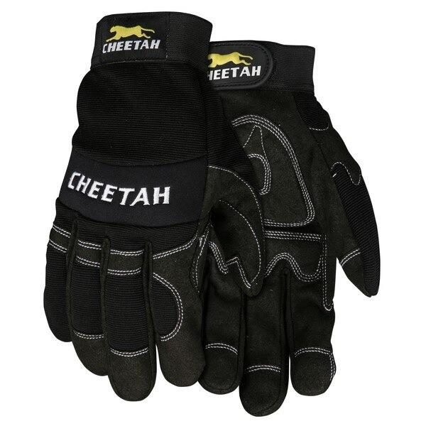 Mechanics Gloves, 2X-Large, Synthetic, Black