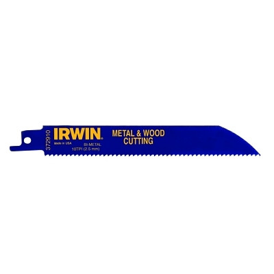 Irwin 372810B Metal & Wood Cutting Reciprocating Blades w/WeldTec, 8" x 0.738", 10 TPI, 25/PK