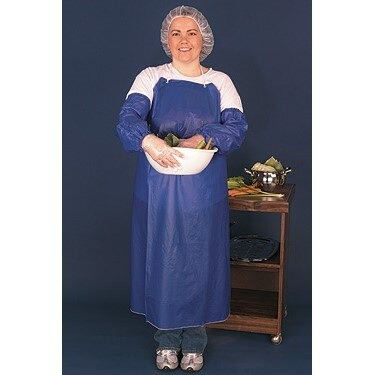 6 mil, Blue, Vinyl Apron, Sewn Edge, 35" X 45"