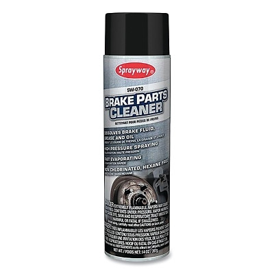 Sprayway SW070 Brake Parts Cleaner, 20 oz Aerosol Can, White
