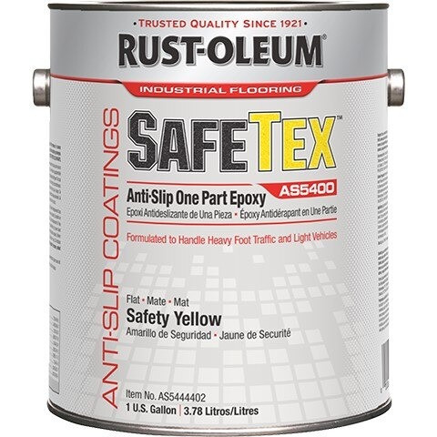 Coating, 1 gal, Black, Gloss, Floor, Anti-Slip, Epoxy