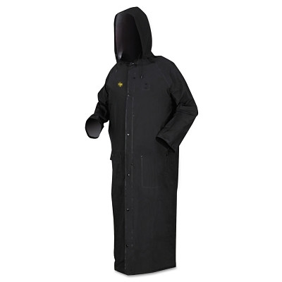 MCR Safety FR267CL Classic Plus Rainwear, Large, PVC/Polyester, Black