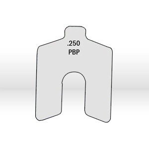 .250" X 6" X 6" 300 SS SLOTTED SHIM - 1/P