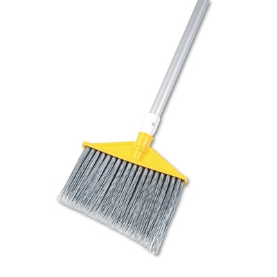 Rubbermaid Commercial FG638500GRAY Rubbermaid Angle Broom, 9-1/4 in Plastic Block, 6-3/4 in Trim L, Polypropylene, 46-7/8 in Handle