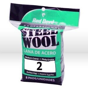 Steel Wool, Steel Wool-Medium Coarse #2, 8 Pack
