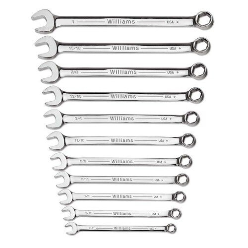 Williams 11 Piece Supercombo Wrench Set, SAE, 6Pt