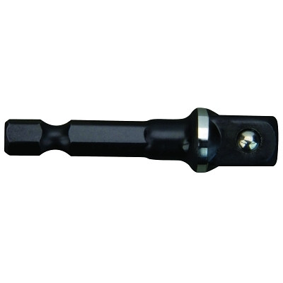 Milwaukee Tool 48325031 Shockwave Impact Duty Socket Adapter, 1/4 in Hex to 3/8 in Square, 2 in L