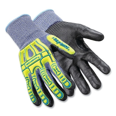 HexArmor 2095-L 2095 Cut-Resistant Gloves, Large, Blue/Hi-Vis Yellow