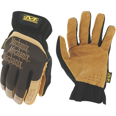 Mechanix Wear LFF75010 DuraHide FastFit Gloves, Leather/TrekDry, Size 10/Large, Brown/Black/Tan