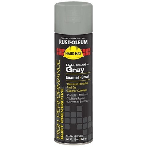 Spray Paint, V2100, 15 oz, Aerosol, Spray, Light Machinery Gray, Gloss