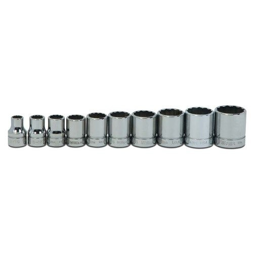 Socket Set, 10 Pieces, 3/8 Inch Dr, Shallow, 3/8 Inch Size