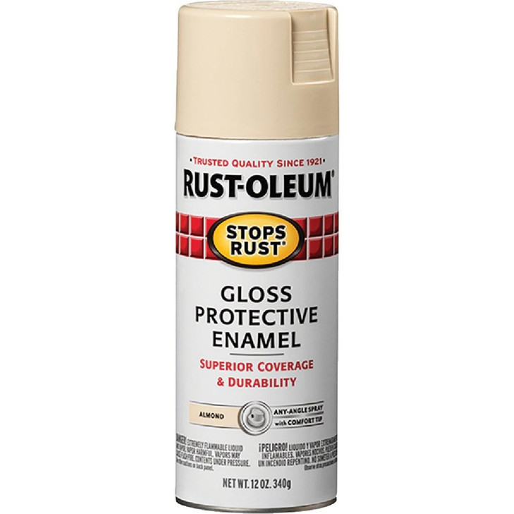 Rust-Oleum 7770830 Stops Rust Spray Paint, 12-Ounce, Gloss Almond