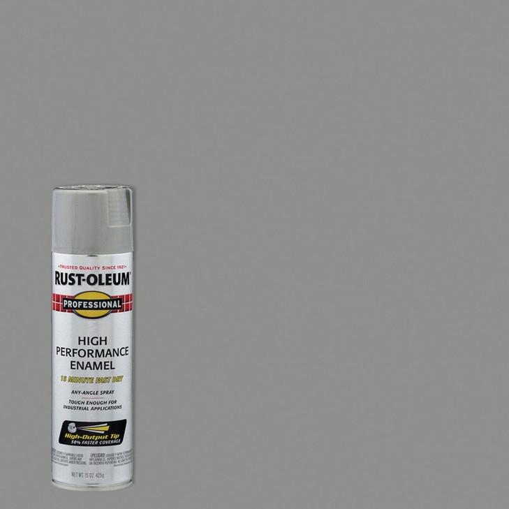 Rust-oleum Enamel Spray Paint, Type: Professional high performance safety paint, Any Angle Tip, Color: Light Machine Gray, Size: 15 oz fill wt. Packaging Qty: 1 each - 6 per case