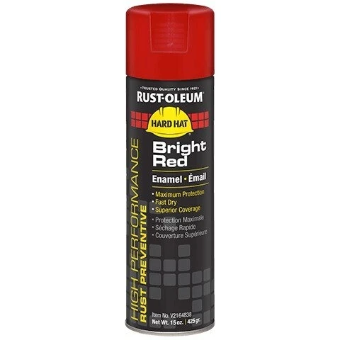 Spray Paint, V2100, 15 oz, Aerosol, Spray, Bright Red
