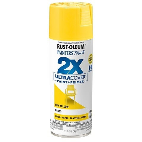 Painter's Touch Ultra Cover 2X, Gloss Sun Yellow, 12 oz Aerosol