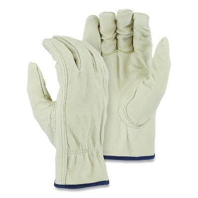 Majestic 2510P/11 B Grade Pigskin Drivers Gloves, 11/X-Large, Pigskin, Beige