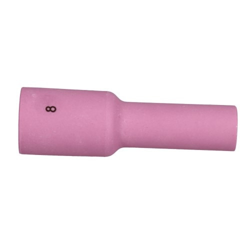 Long Alumina Cup, Medium Gas Lens, Long, #8 Size, Alumina