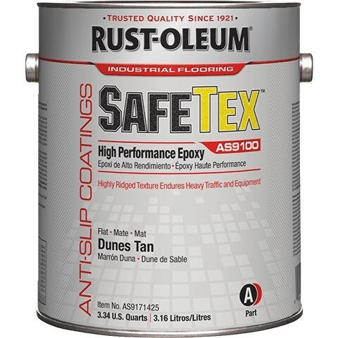 Coating, 1 gal, Kit, Safety Yellow, Gloss, Floor, Anti-Slip