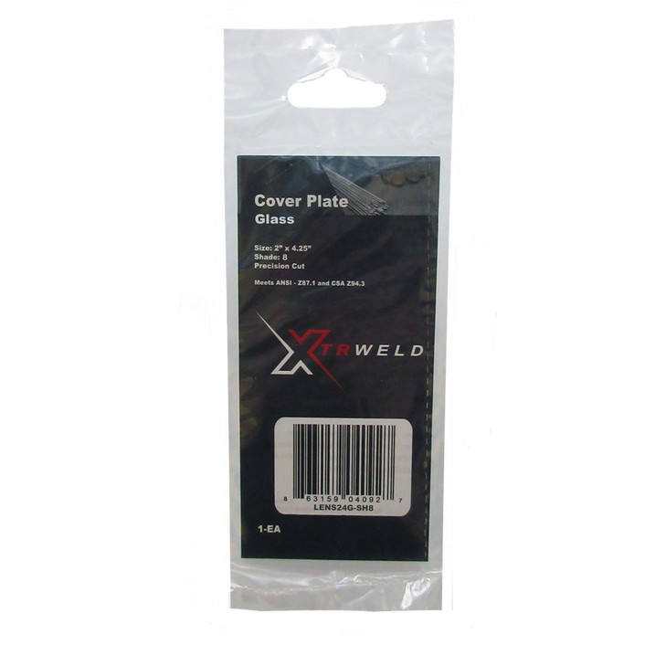 XTRweld Filter Plate, SH 8 2x4.25" Glass Each in Hang Bag