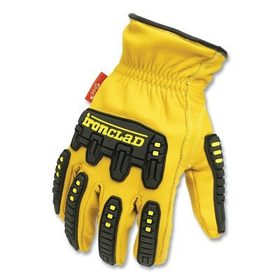 Ironclad ILD-IMPC5-06-XXL 360 Cut Leather Impact Gloves, 2X-Large, Black/Yellow