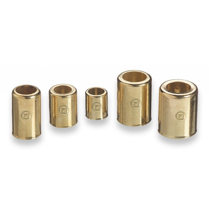 Brass Hose Ferrule, 0.525 Inch Dia, 1/2 Inch L, C-3B, 100/PK