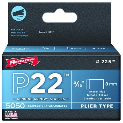 Arrow Fastener 225 22516 P22 STAPLES 5/16"