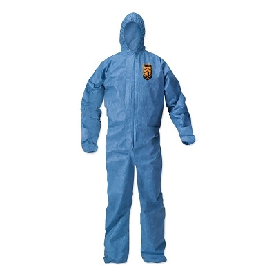 KleenGuard 58517 A20 Breathable Particle Protection Coveralls, Blue Denim, 4X-Large, ZF, EBWAH