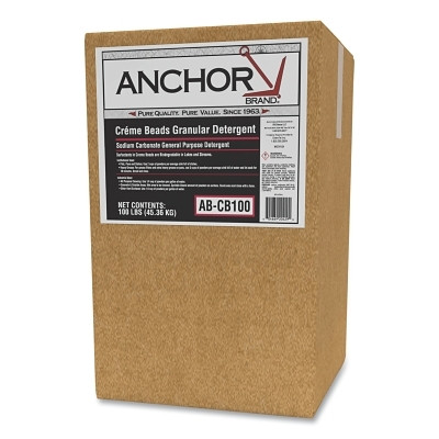 Anchor Brand ABCB100 Creme Beads Granular Detergent, 100 lb, Drum