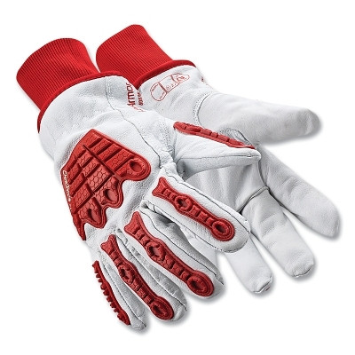 HexArmor 4067W-XXL Chrome SLT Leather Winter Gloves, 4067W, A7 Cut, 2X-Large, Red/White