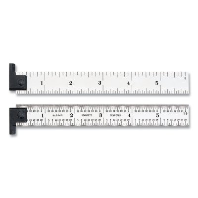 L.S. Starrett 52673 Steel Rule, 6 in, Spring-Tempered Steel