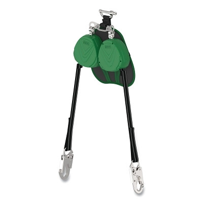 MSA VTLEW-022-PB-A V-Series Tie-Back Twin-Leg Energy Absorbing Web Lanyard 8 Ft Pin 36C Snap