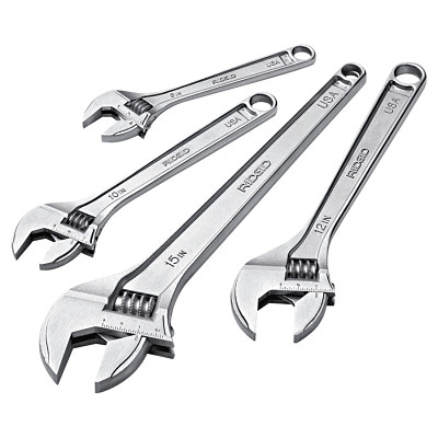 Ridgid 86927 Adjustable Wrenches, 18 in Long, 2 1/16 in Opening, Cobalt Plated