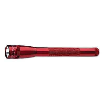 MAGLITE SP2203H Mini Maglite LED Flashlight, 2 AA, 69 Lumens, Red