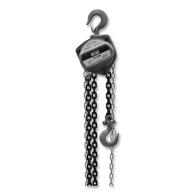 Jet 101923 S90 Series Hand Chain Hoist, 1-1/2 ton, 30 ft Lifting H, 1 Fall, 14-1/2 in Head Room, 84-2/5 lb Pull Force
