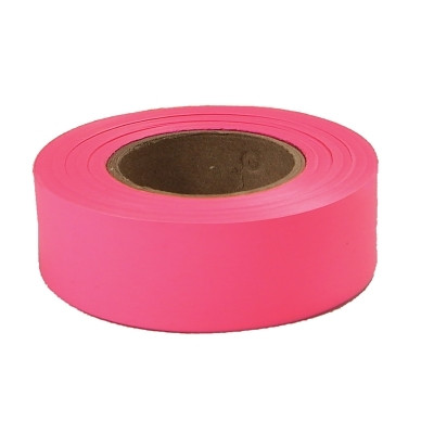 Empire Level 77003 Flagging Tape, 1 in x 200 ft, Pink Fluorescent