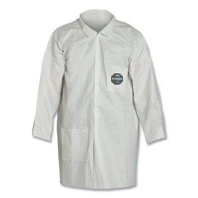 DuPont ProShield NB212SWHLG003000 ProShield 50 Lab Coat, Large, White, ProShield 50 Microporous Film