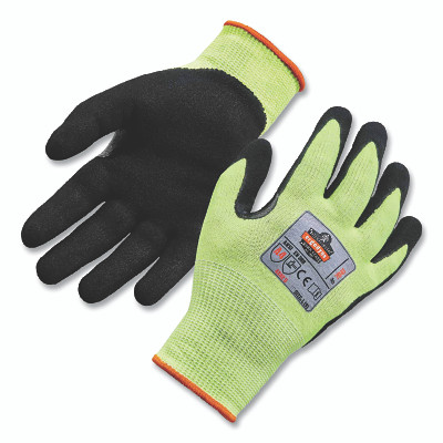7041 L LIME HI-VIS NITRILE-COAT LVL 4 CUT GLOVES