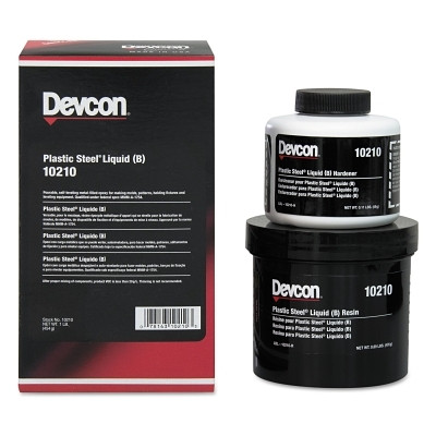 Devcon 10210 Plastic Steel Liquid (B), 1 lb, Can, Dark Grey