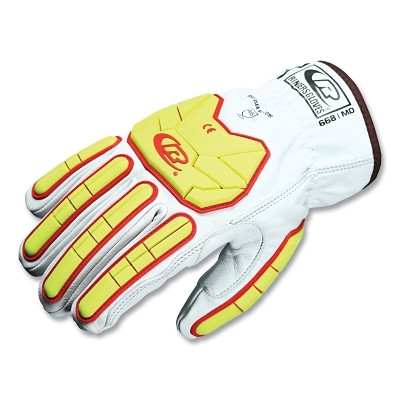 RINGERS 668-13 R668 Medium-Duty Impact Gloves, Size 13, Thermal Goatskin, TPR Design, Cut and Sewn
