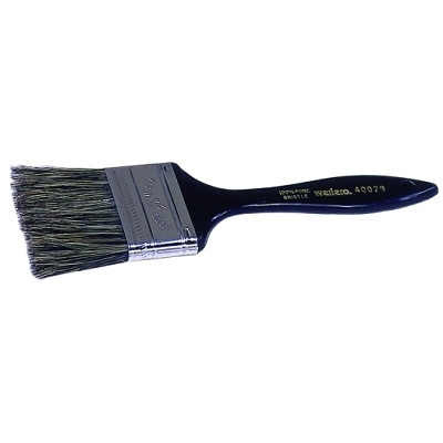 Weiler 40029 Chip & Oil Brush, 5/16 in Thick, 2 in Wide, Gray China Bristles, Plastic Handle