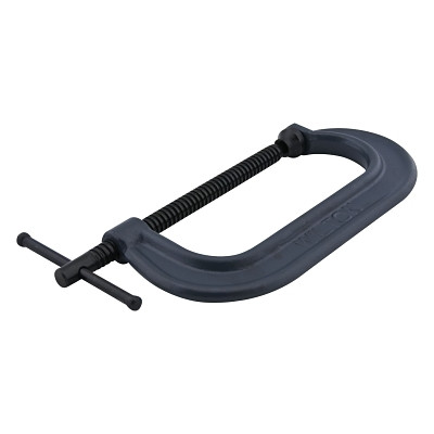 Wilton 14742 800 Series Forged C-Clamp, Sliding Pin, 2-5/16 in Throat Depth, 10.1 in Overall Length, Black