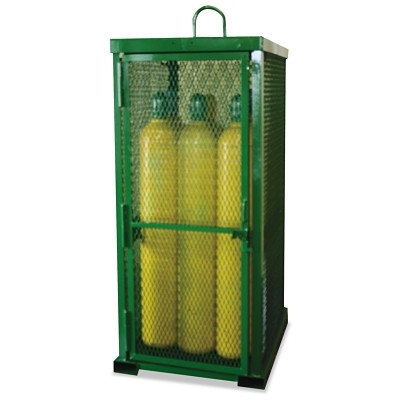 Saf-T-Cart STS-12 Cylinder Storage Cage 12 High Pressure Cylinders Locking Door