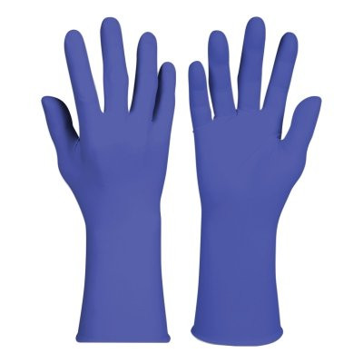 Kimtech 55877 G3 Nitrile Gloves, Beaded Cuff, Unlined, Medium, Sapphire, 7.1 mil