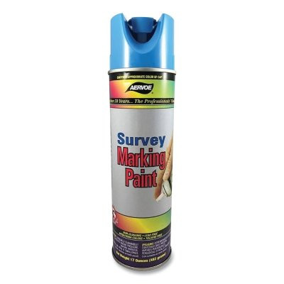 Aervoe 203 Survey Marking Paint, 20 oz, Aerosol Can, Blue