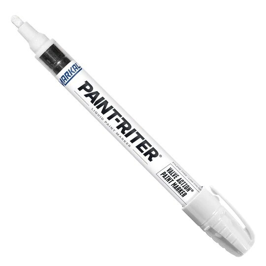 Markal Valve Action Liquid Paint Markers, Color: White, Packaging Qty: 1 per each - 24 each per case