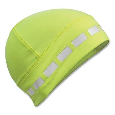Kishigo 2828 Hi-Vis Fleece Cap Lime Green Hard Hat Liner Cold Weather